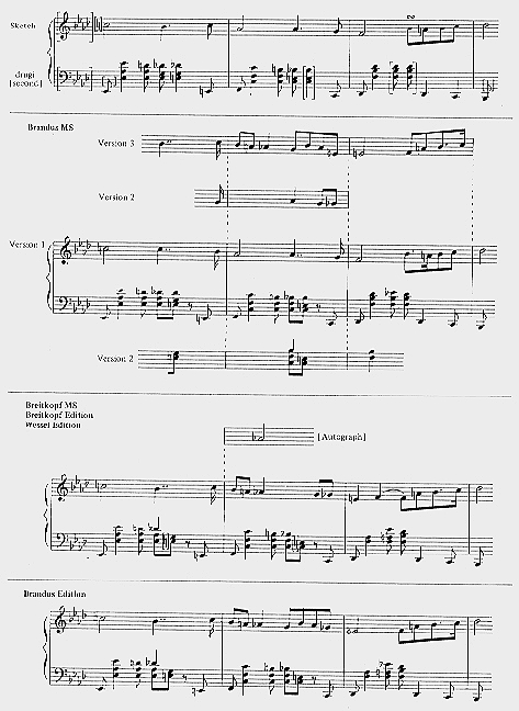 Nocturne B Major Op. 62: no 1, bars 53-55